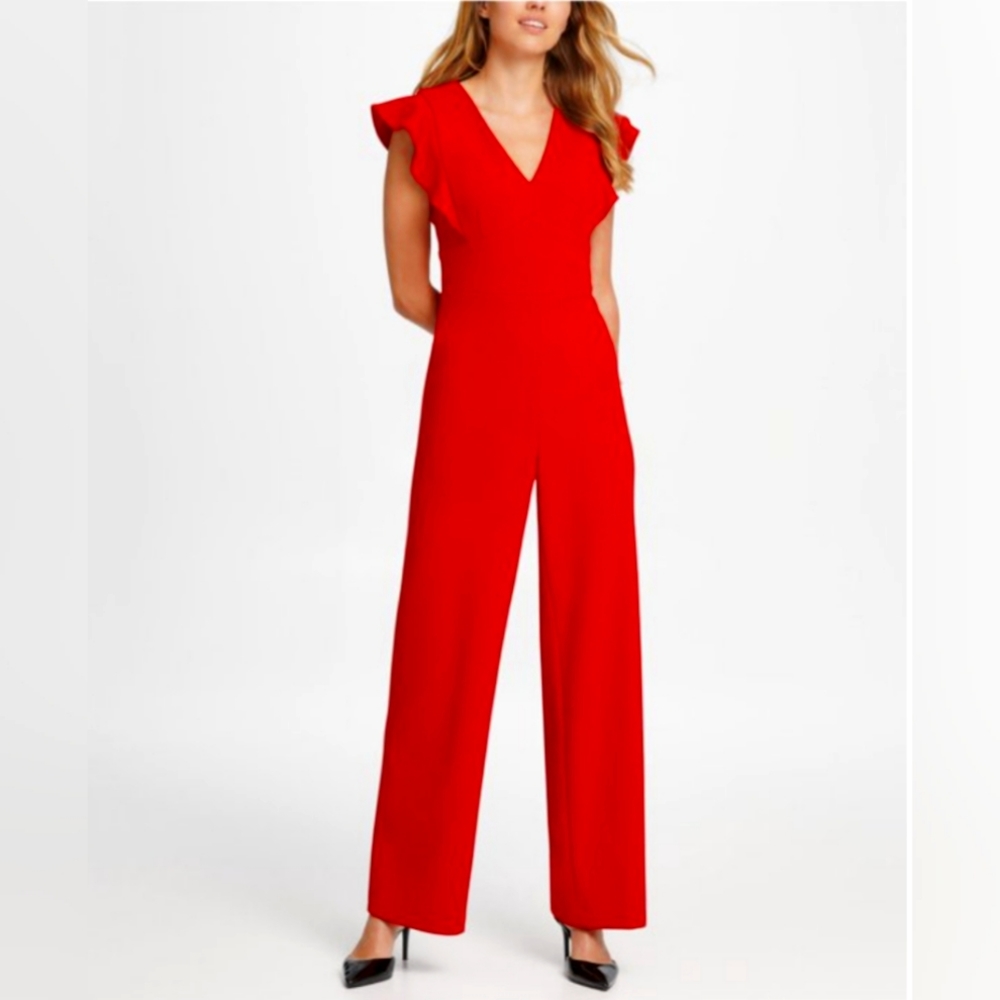 DKNY red jumpsuit